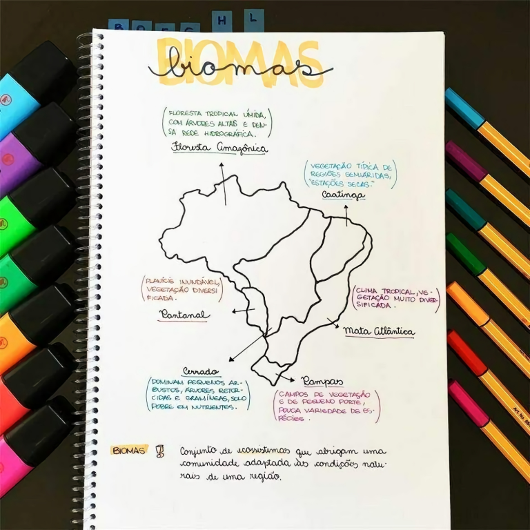 MAPA MENTAL SOBRE BIOMAS BRASILEIROS STUDY MAPS Atividades Complementares