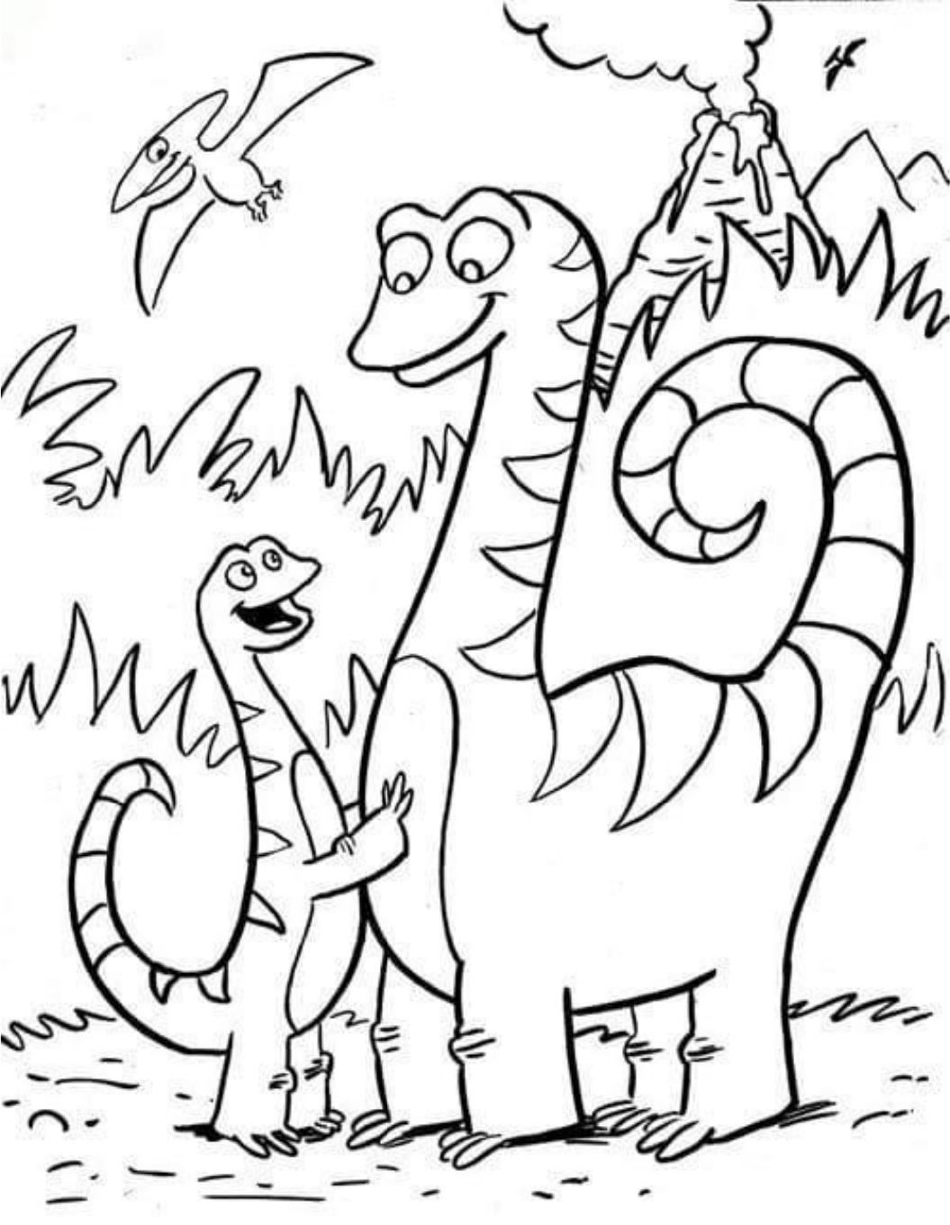 Dinossauro para colorir e imprimir-5 - Educação Especial