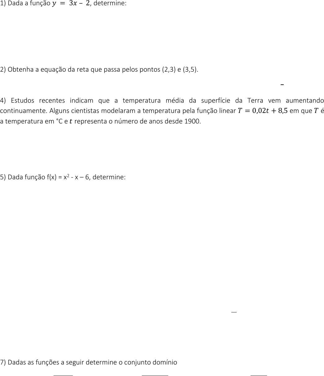 Equação da Reta - Obtenha a equação da reta que possui o gráfico a