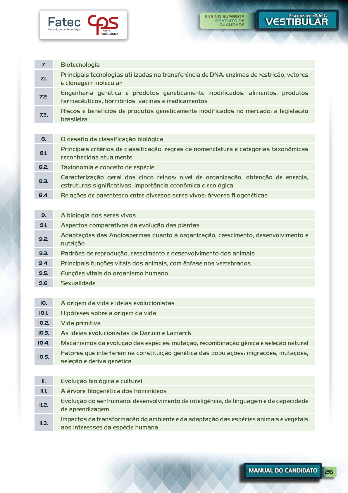 Fatec - Disciplinas