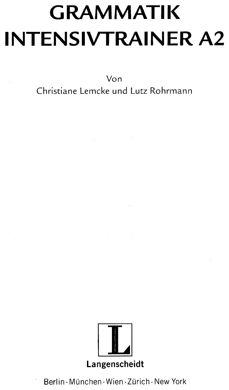 Grammatik Intensivtrainer A2 Langenscheidt Alemão 1509