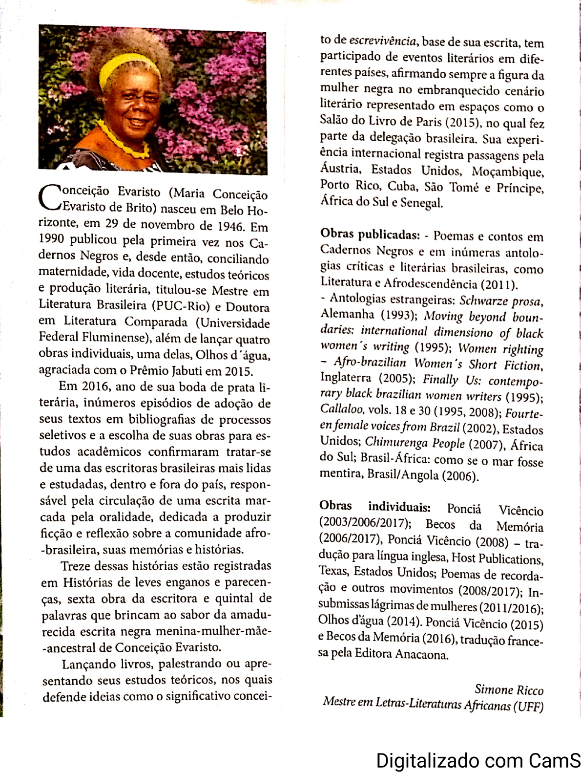 Biografia de Conceição Evaristo - Literatura Africana de Língua Portuguesa