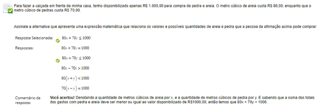 UNIVESP - Semana 4 - Quiz da Videoaula 12 - Exercícios 4 - Matemática  Básica - Matemática Básica