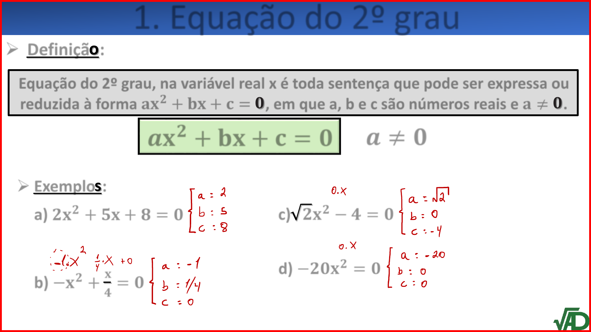 PPT - Equações do 2º grau PowerPoint Presentation, free download - ID:533422