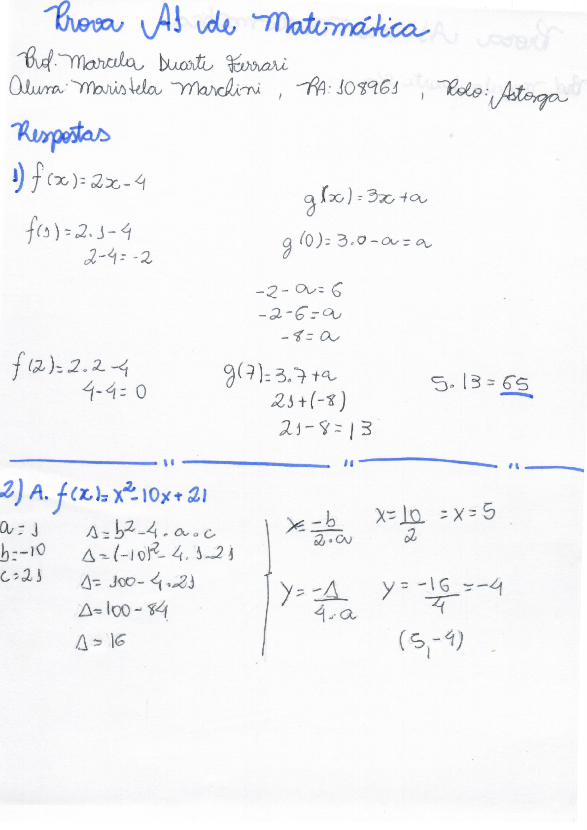 TRABALHO DE MATEMÁTICA