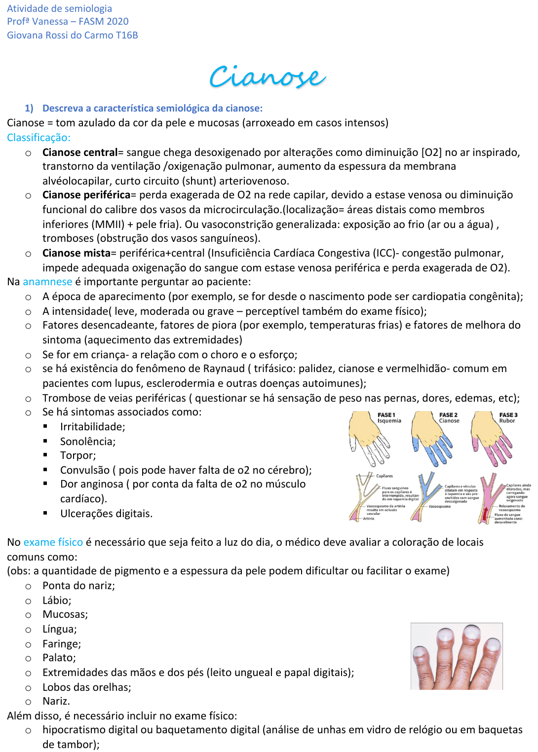 Semiologia (Anamnese) - Anamnese Origem da palavra: do grego “ anámnesis”,  que significa lembrança, - Studocu