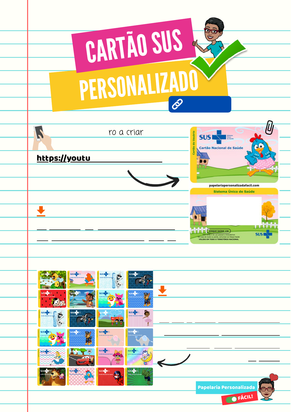 Cartão SUS personalizado: 35 temas grátis para editar e imprimir