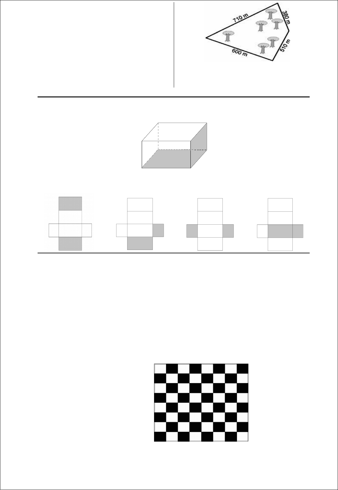 a fração que representa a parte preta desse tabuleiro de damas é : a) 1/2  b) 1/3 c) 1/4 d) 1/5 