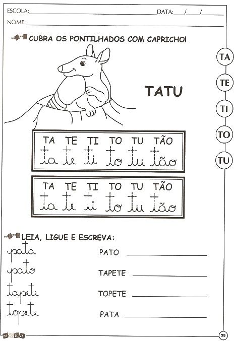 Atividades De Alfabetiza O Com A Letra T Para Imprimir Educa O