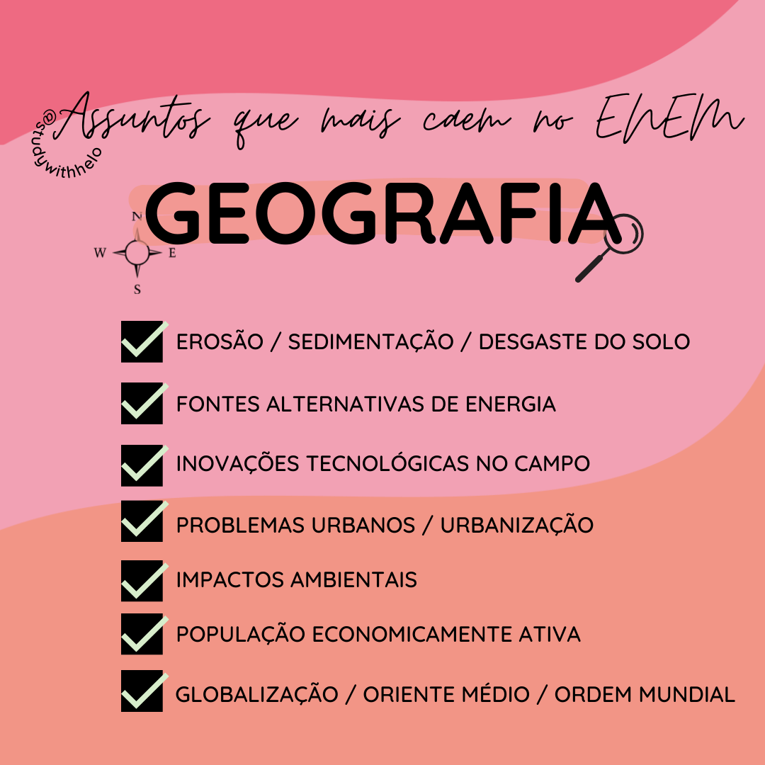 Assuntos Que Mais Caem No Enem Em Geografia Geografia