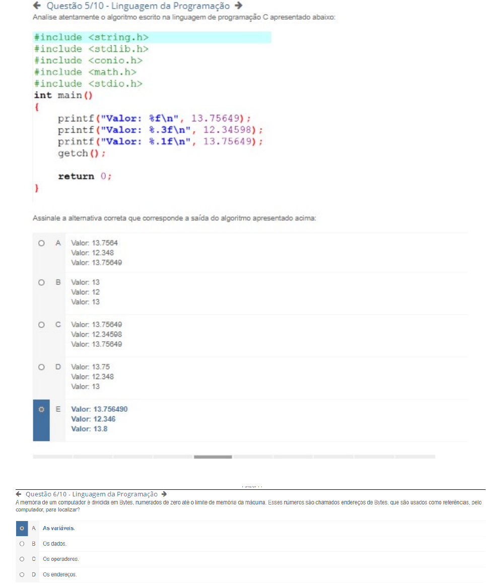 APOL 1 LINGUAGEM DE PROGRAMAÇÃO 100 - Linguagem de Programação (c/c++)