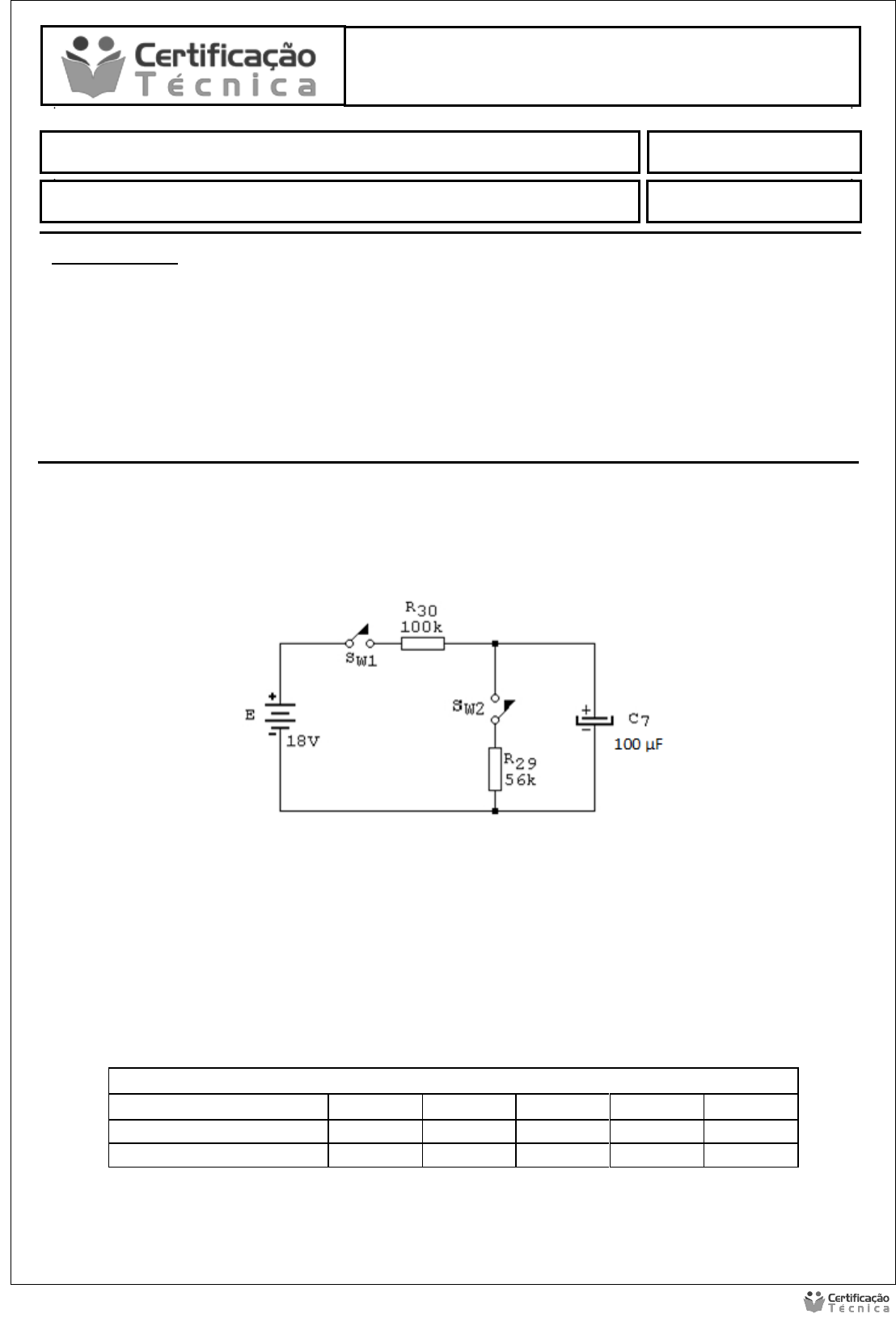 Avaliação Prática Eletricidade II - Eletrotécnica