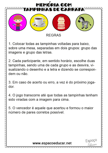 ATIVIDADE DE ALFABETIZAÇÃO - JOGO EDUCATIVO DO SOM OU LETRA INICIAL PARA  IMPRIMIR-ESPAÇO EDUCAR