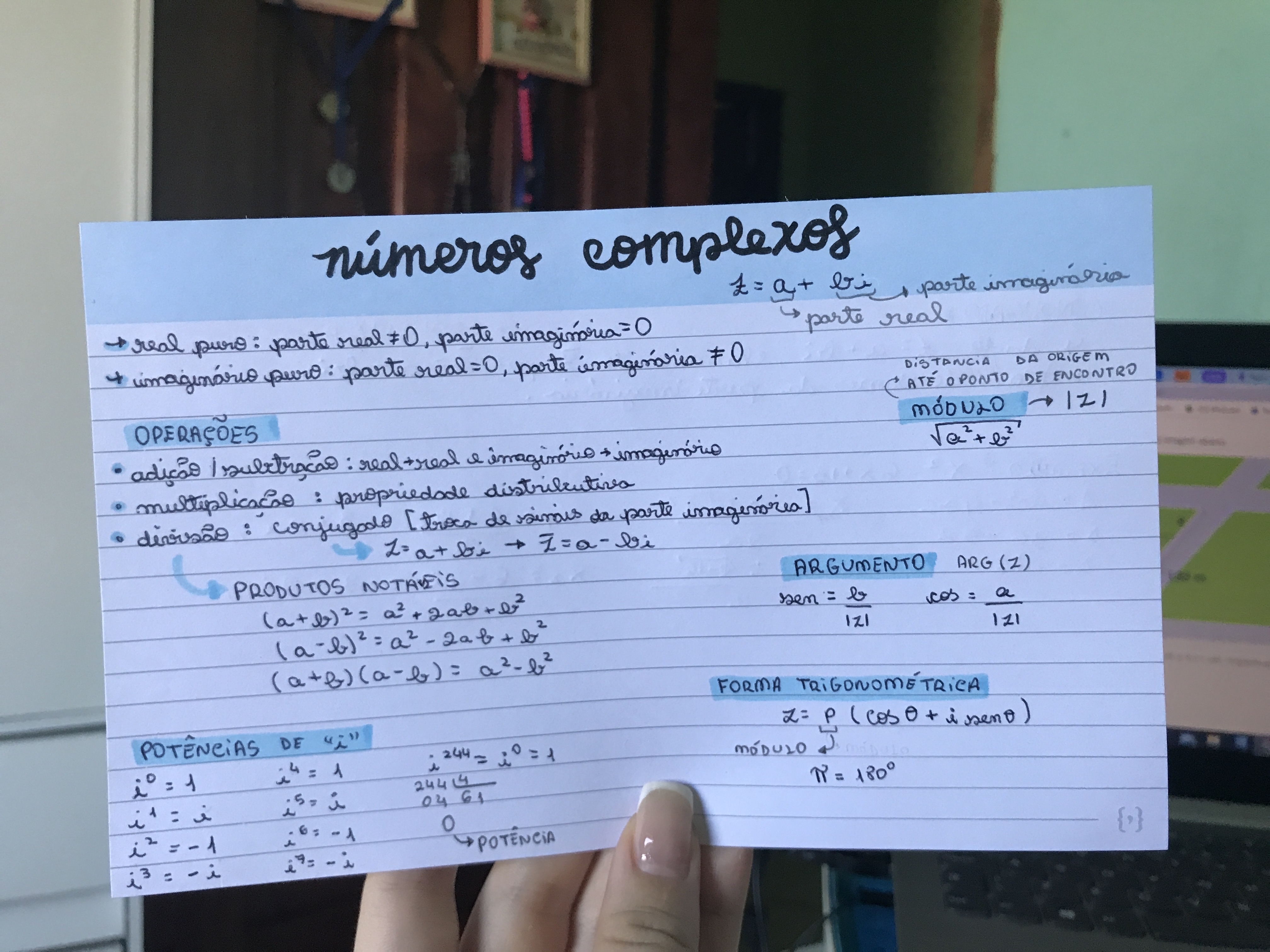 mapa mental - Números Complexos e Modelagem Matemática