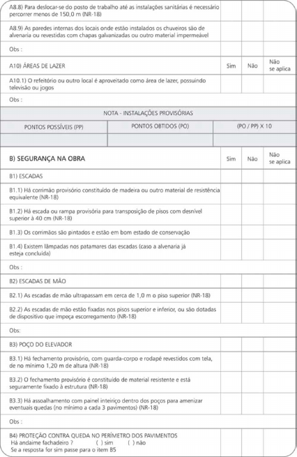 Checklist Canteiro De Obra Tecnologia Da Construção Civil