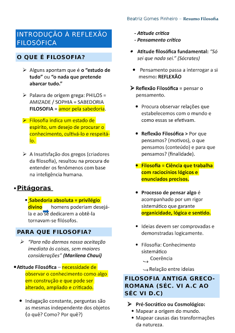 introdução à reflexão filosofica - Filosofia