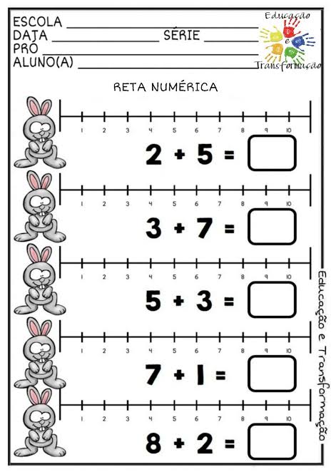 Matemática Atividade Reta Numérica - Pedagogia