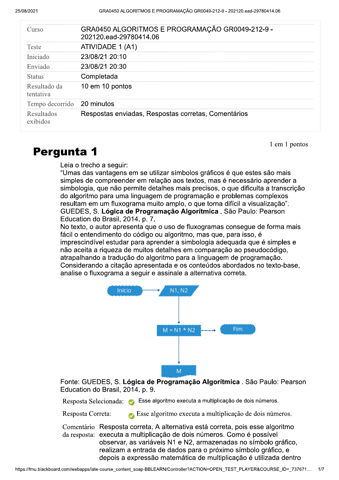 Algoritmos E Programação - Atividade 01 - Algoritmos E Programação