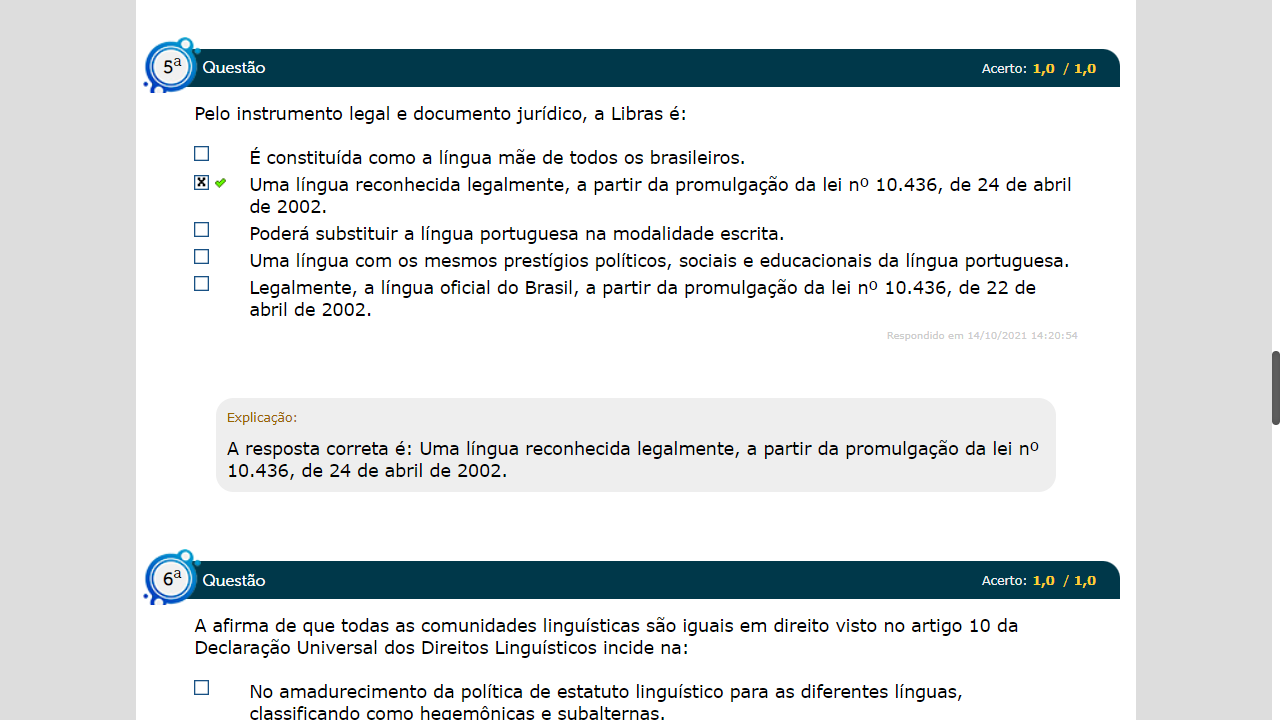 Pelo Instrumento Legal E Documento Jurídico A Libras É