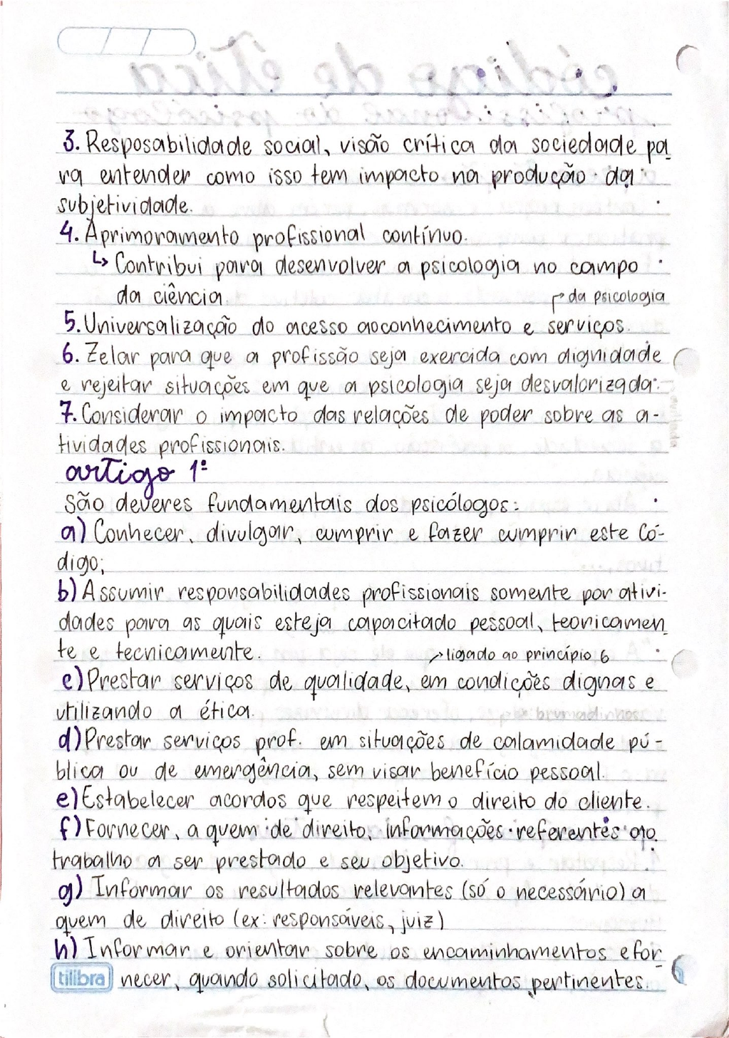 Código De Ética Profissional Do Psicólogo Resumo Ética Profissional Em Psicologia 7534