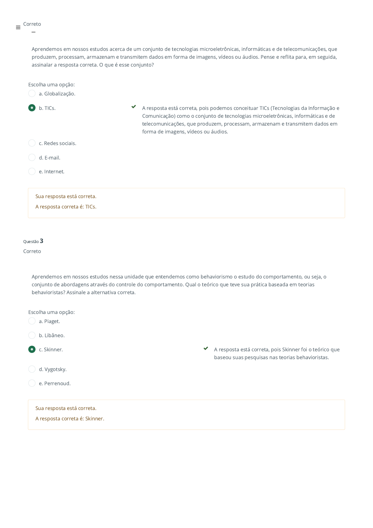 Quiz da unidade 3 - História, Geografia e Diversidade no Ensino