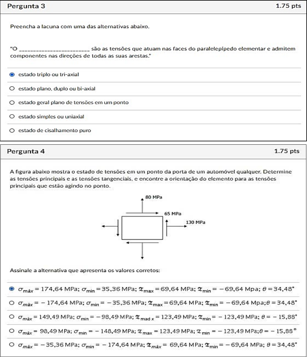 Atividade Para Avaliação Semana 6 Resistência De Materiais Univesp