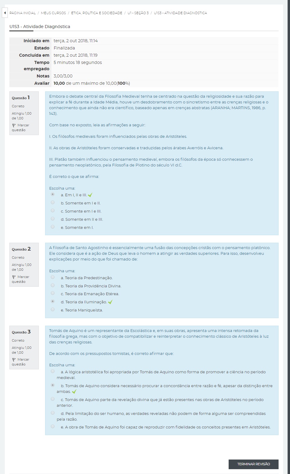 U1 SEÇÃO 3U1S3 ATIVIDADE DIAGNÓSTICA - Ética, Politica E Sociedade