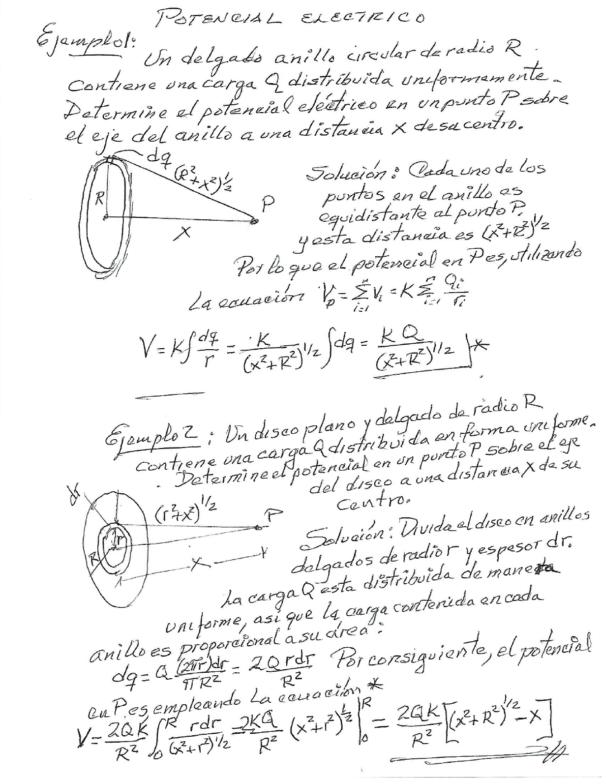 Ejercicios De Potencial Electrico Y Prob 12 - Física II