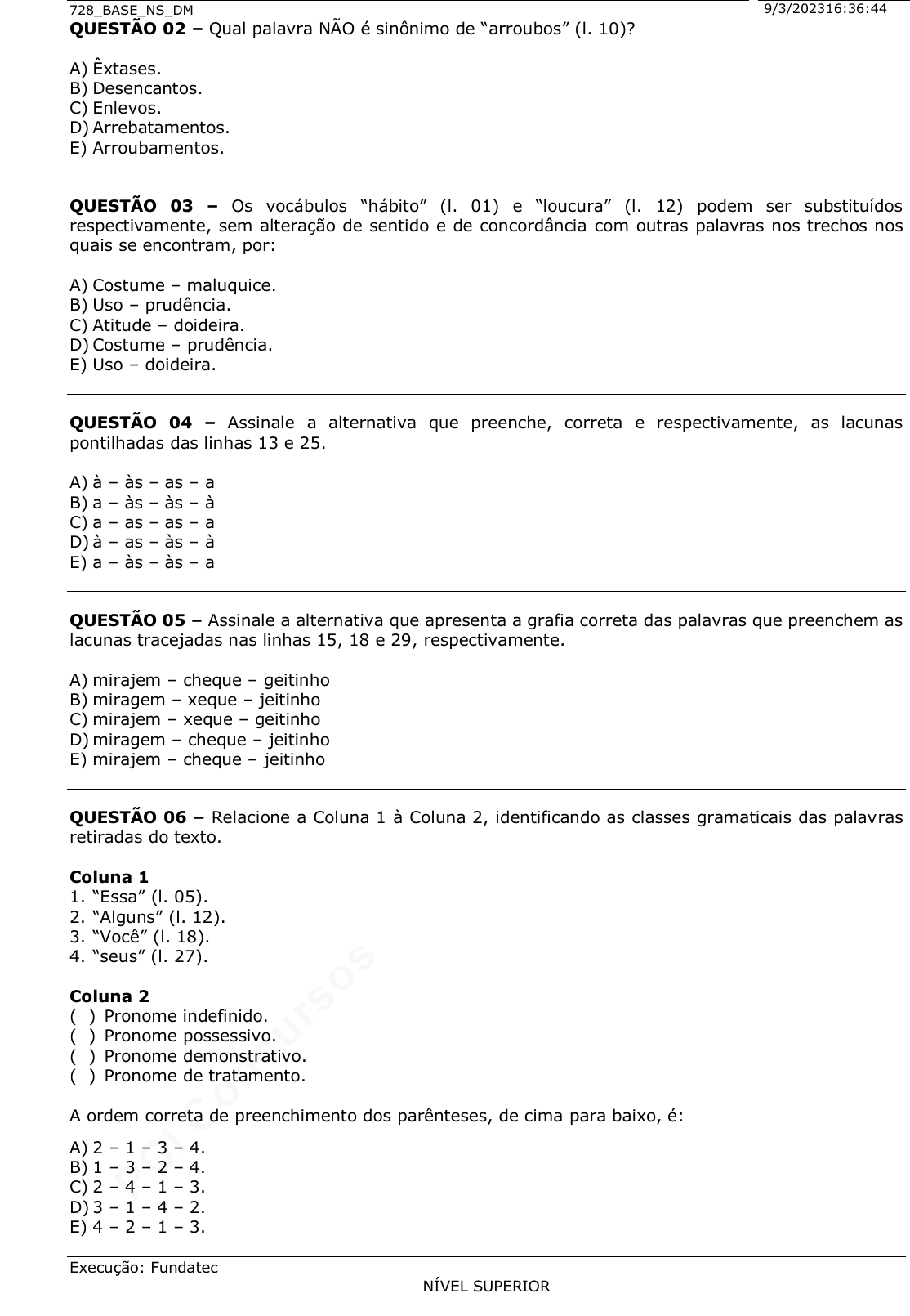 Lu Concursos: CHEQUE OU XEQUE