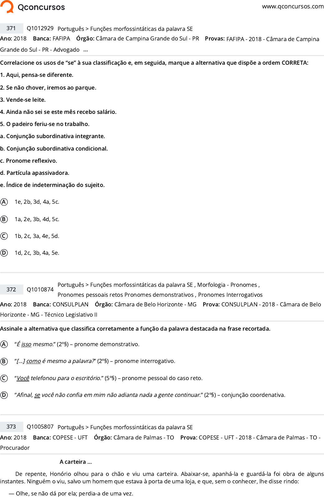 Pronome interrogativo  Materias para concurso, Portugues para