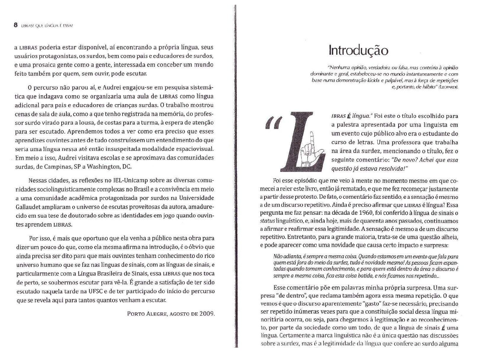 Libras Que Lingua é Essa Audrei Gesser Libras