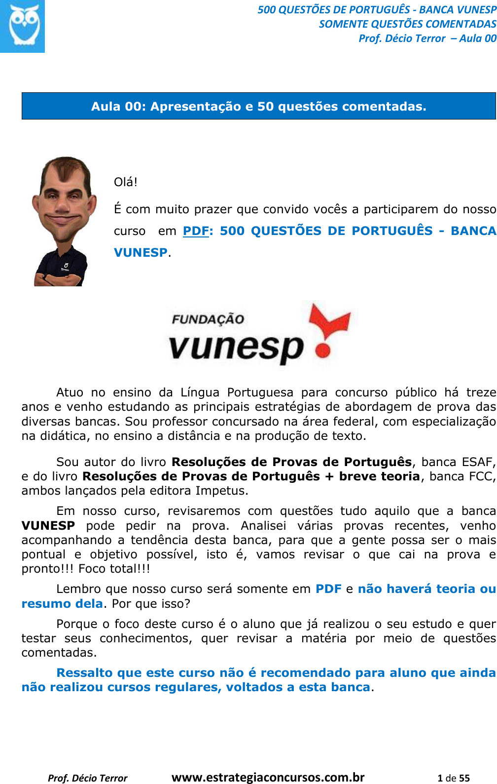 Questoes Vunesp de Lingua Portuguesa, PDF, Memória