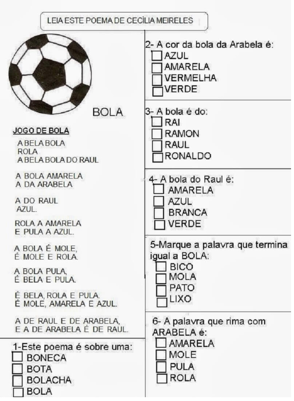 Poema Jogo de Bola