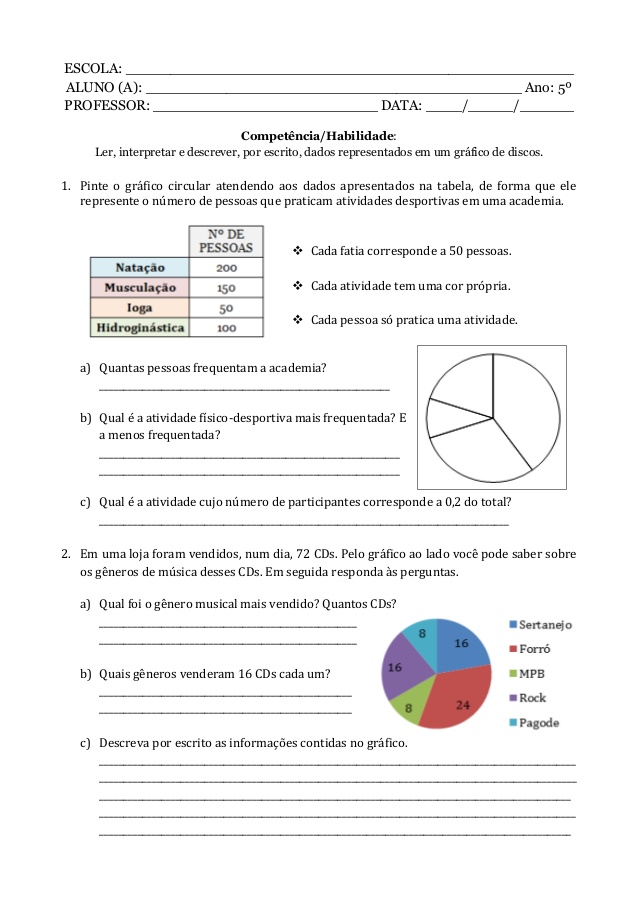 Atividades de Matemática para o 5º Ano do Ensino Fundamental