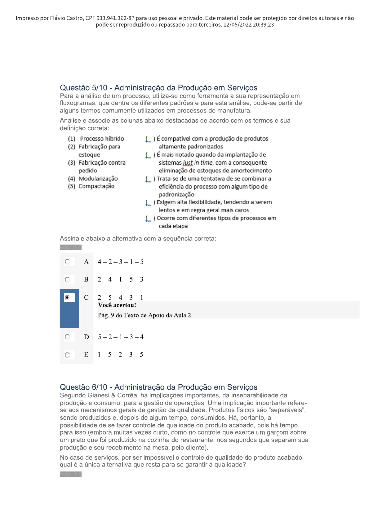 Questão 1 Passei Direto Pdf Pag 21-30 Atual - Administração Da Produção ...