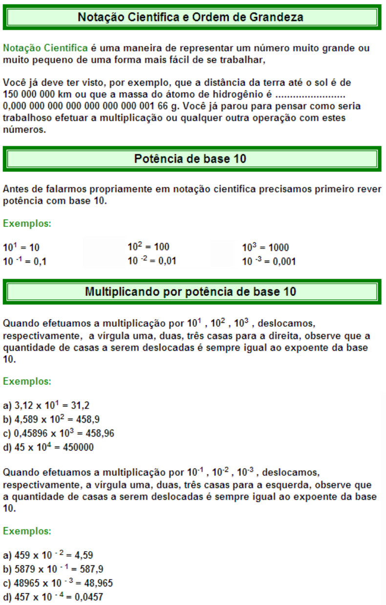 Doutor Matemático: Notação Científica: exercícios, exemplos e teoria  Notação  científica, Potencia de base 10, Explicações de matemática