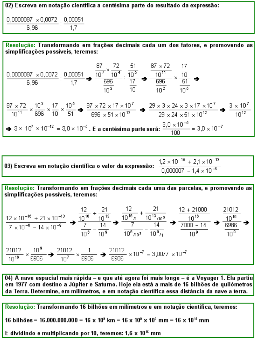 Notação Científica-Exercício 1.4-Calcule a notação científica a seguir: -  Matemática