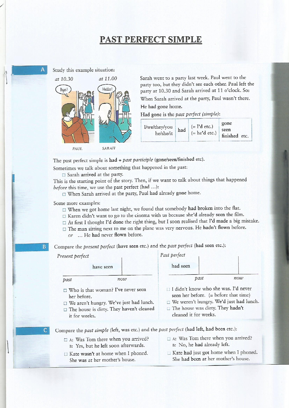 PAST PERFECT SIMPLE - LESSON - Inglês