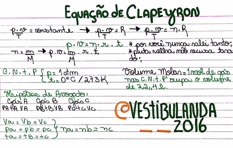 Equação De Clapeyron Exercicios