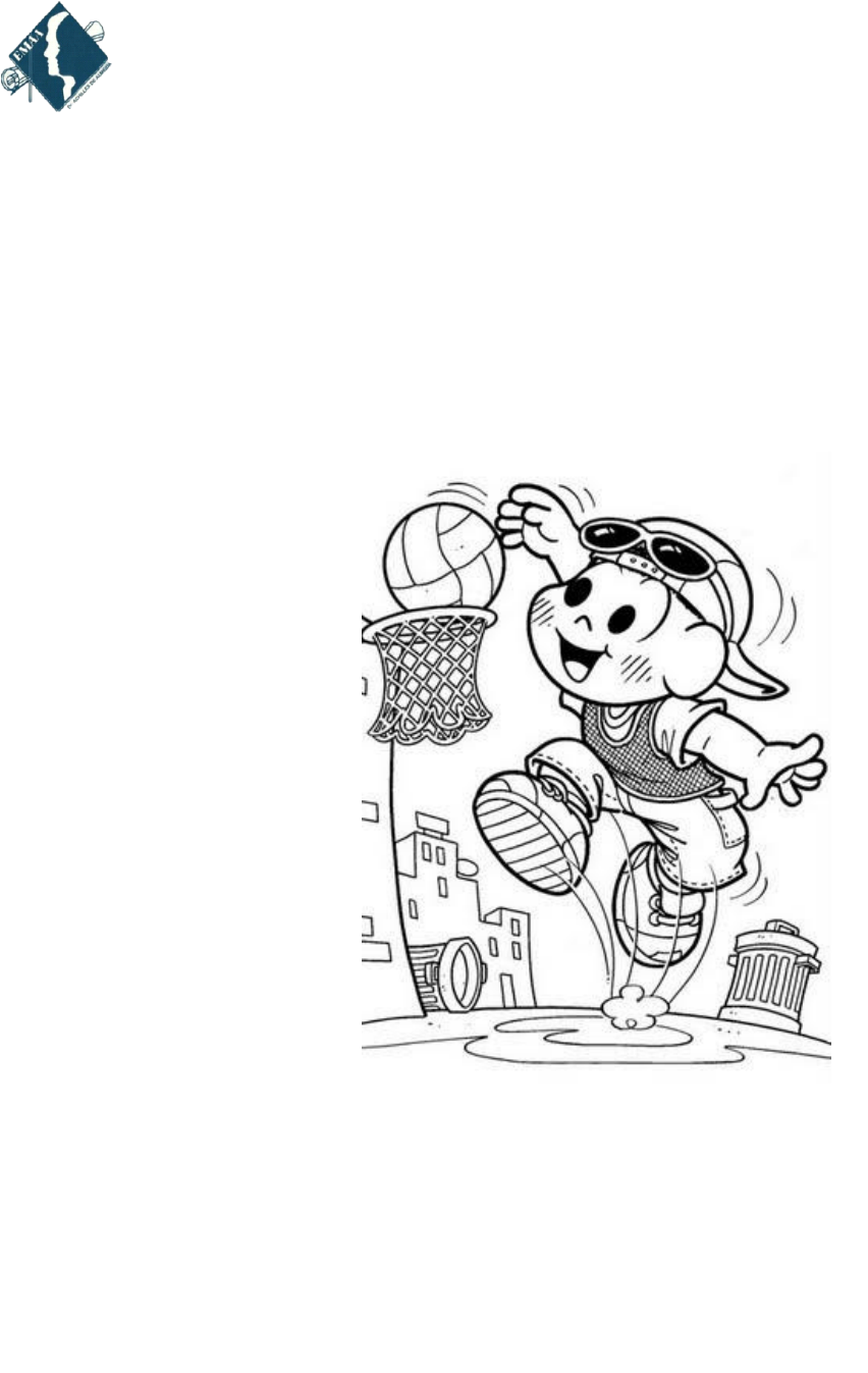 Desenhos sobre as Olimpíadas - Para colorir: Basquete — SÓ ESCOLA