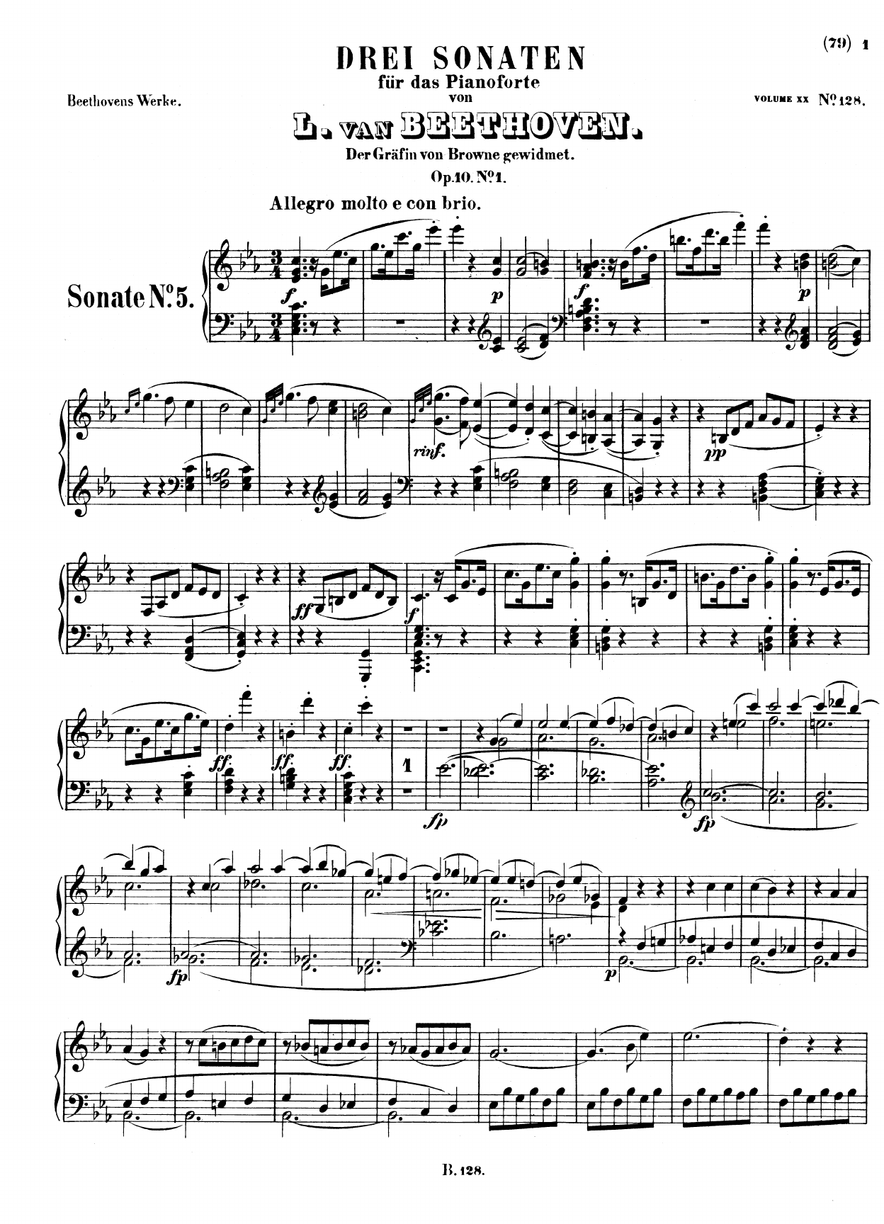 Beethoven Op 10 N 1 - Música