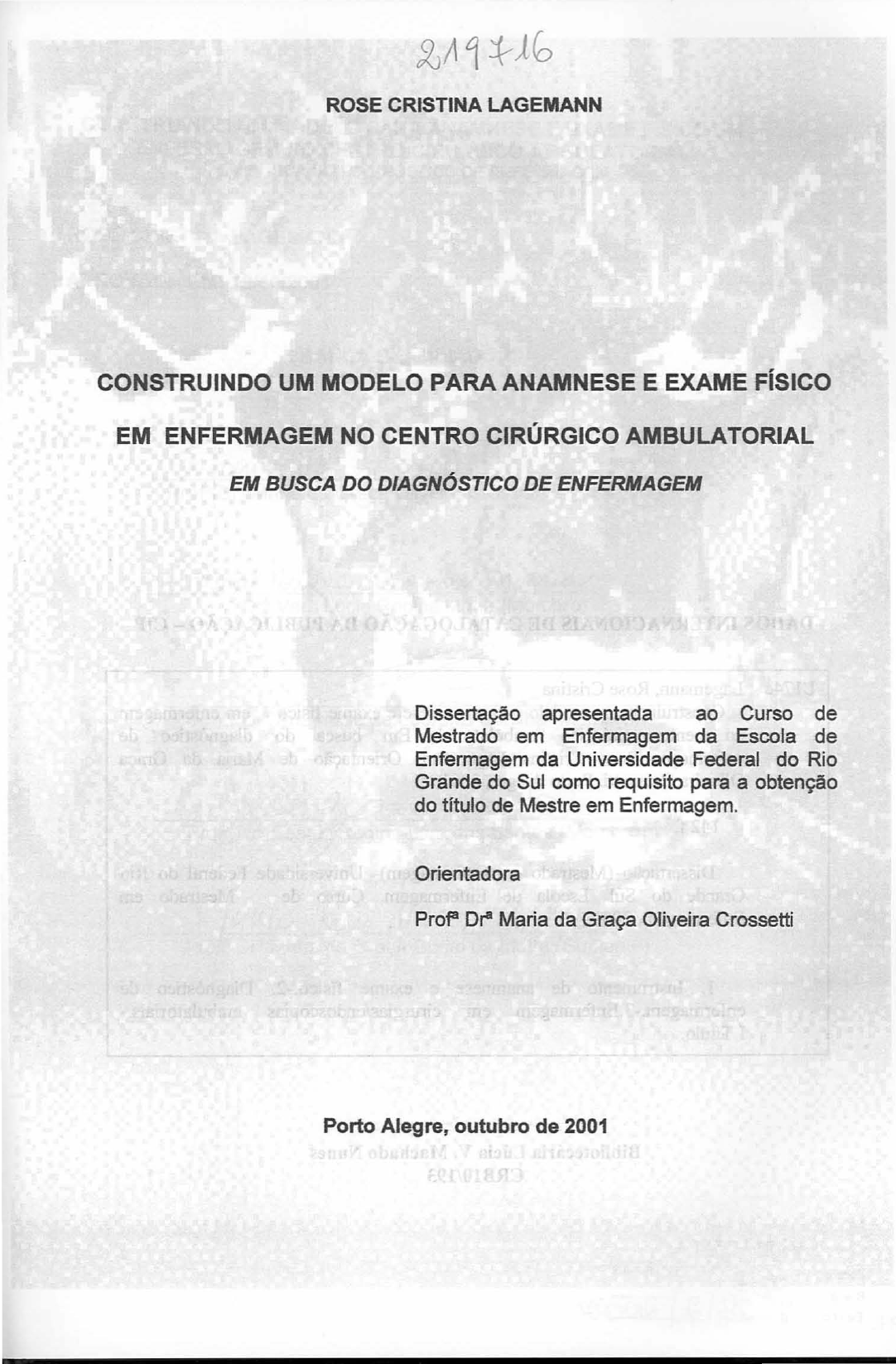 Document - anamnese - ANAMNESE DE ENFERMAGEM I. Informações Gerais