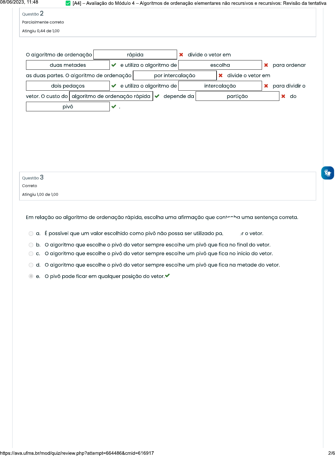 DOC) Análise dos métodos de ordenação