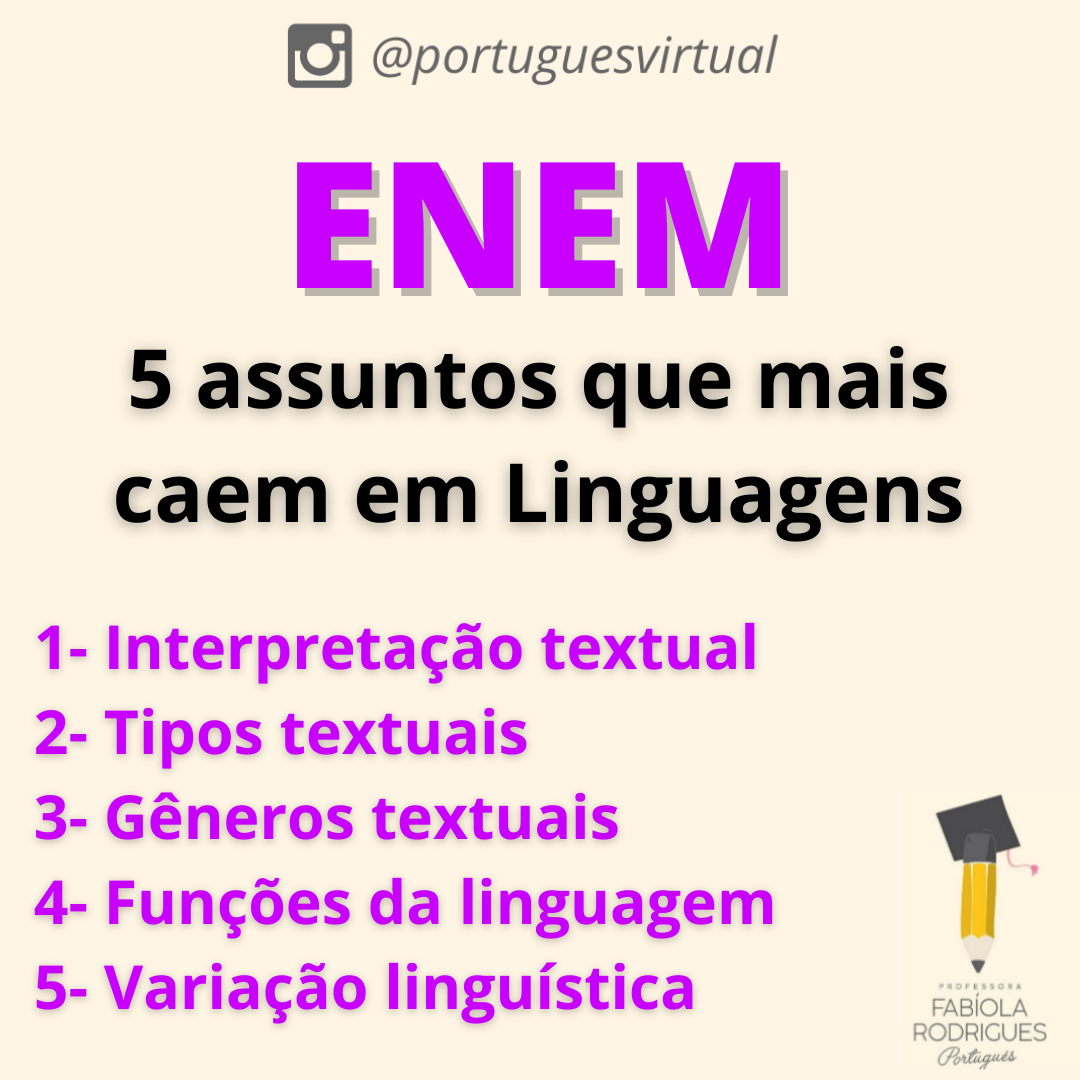5 assuntos que mais caem em português no Enem - Português