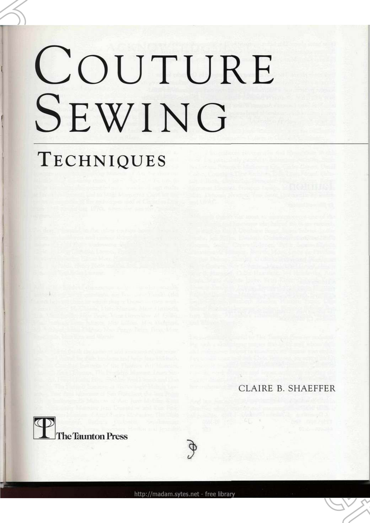 Couture Sewing Techniques by Claire B Shaeffer (zlib org) Moda