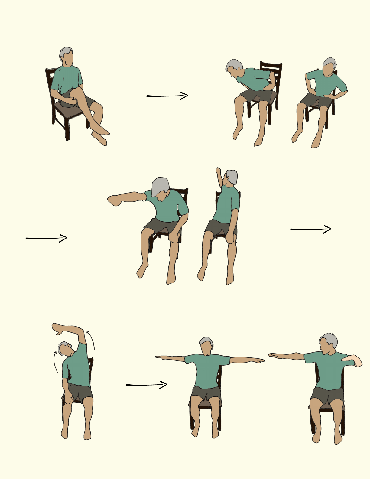 Grátis: Metodo 3x3 - Desafio 30 Dias - Alongamento com a cadeira - Material  Claro e Objetivo em PDF para Estudo Rápido, image size:1224x1584