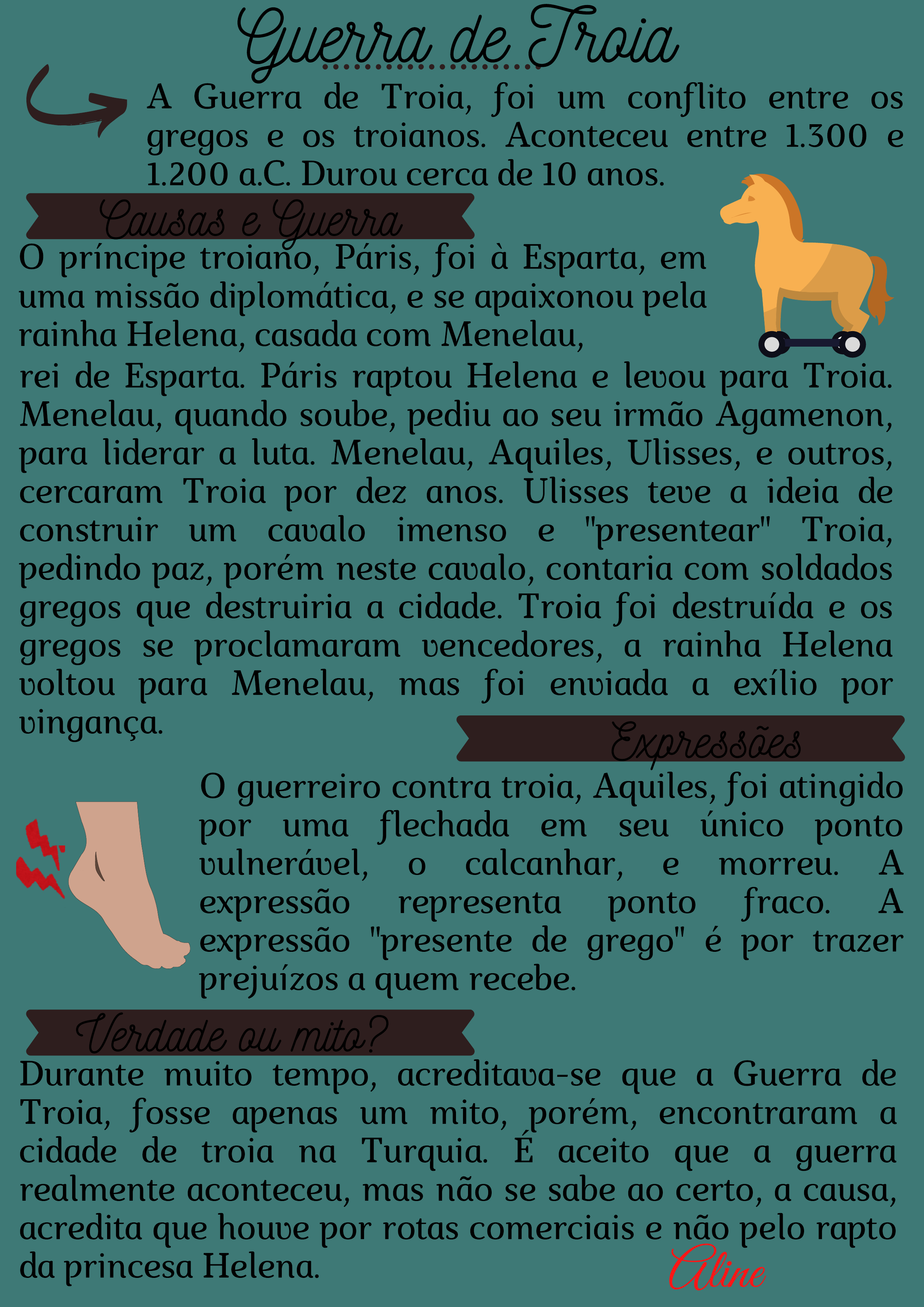 a guerra de troia --- historia, Notas de estudo História