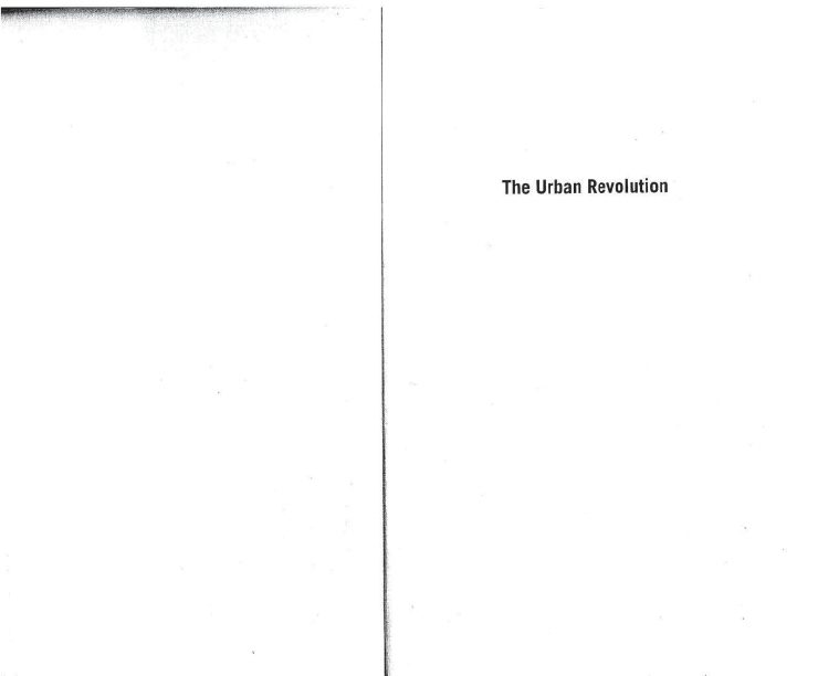 Henri Lefebvre The Urban Revolution Filosofia