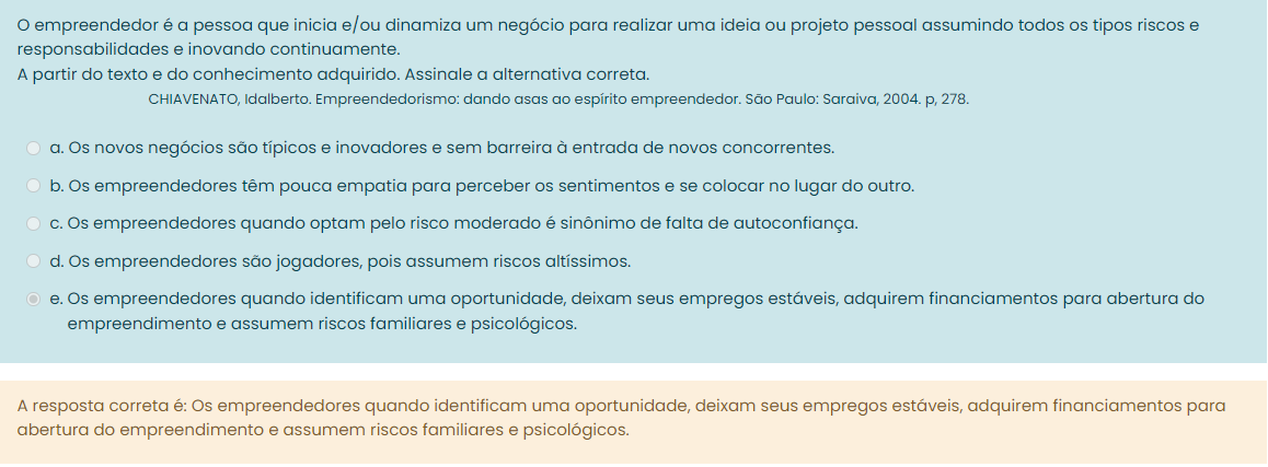 Atividades Unidade 1 Modulo II Empreendedorismo - Empreendedorismo