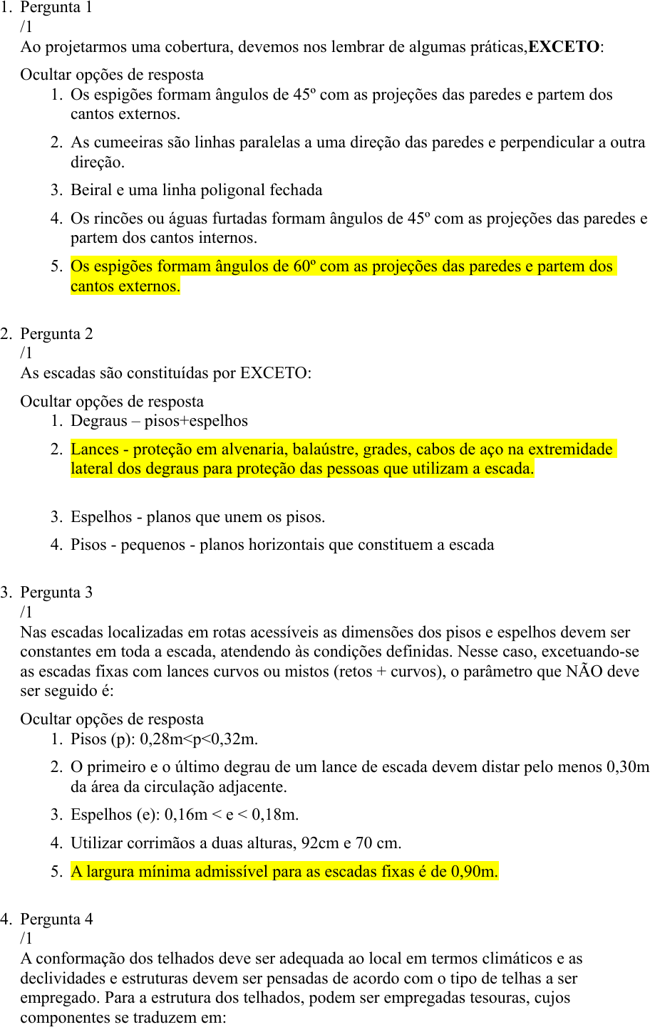 Ajuda, Propriedades de tipo de componente do lance da escada